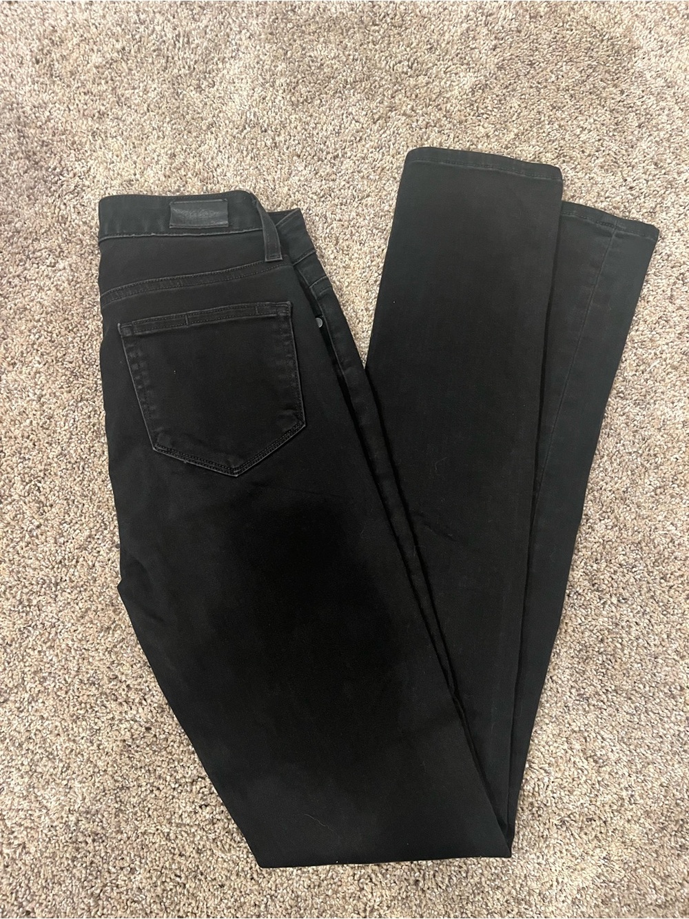 Paige Classic Black Straight-Leg Jeans